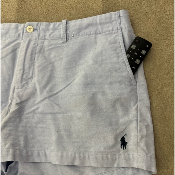 Polo Ralph Lauren Cotton Oxford Chino Short Shorts Preppy Women's Light Blue 10 - Picture 8 of 12